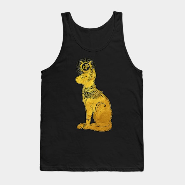 Bastet Golden (the cat goddess) Tank Top by DISOBEY
